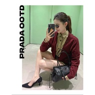 Original Miu Epaulette Lapel Solid Color Shirt