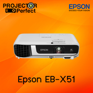รุ่นใหม่ 2021 Epson EB-X51 ความสว่าง 3800 Lumens ความละเอียด XGA 3LCD Projector Warranty 2 Years ออ