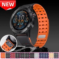 22mm Silicone Strap for Garmin Garmin Quatix8 Tactix8 Fenix 8 47MM Quick-release Button Strap for Ga