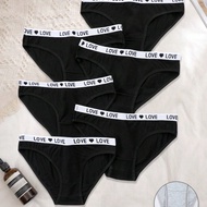 6 Pcs Low Waist Briefs Women Letter Belt Underwear Women Knickers Women Comfortable Panties Pack Set
