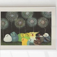 A4 藝術海報 難忘時刻 日本山雀 虎皮雀長尾小鸚鵡 鳥 小鳥 野鳥 麻雀 玄鳳鸚鵡 煙火 夏季