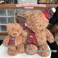Premium BABYROS Red Checkered Bow Tie Teddy Bear – Cute Teddy Bear, Meaningful Gift