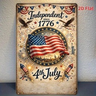 CIFbuy Patriotic 4th of July Metal Sign American Pride Wall Decor