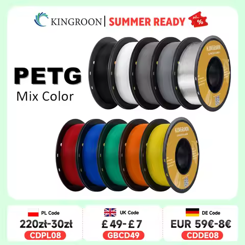 KINGROON PETG 3D Printer Filament 1.75mm 5KG 10KG Mix Color 3D Printing Material 1kg/roll petg Plast