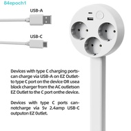 [READY STOCK] Electrical Outlet Extender Plug, Adjustable Length White Wall Outlet Extender, Conveni