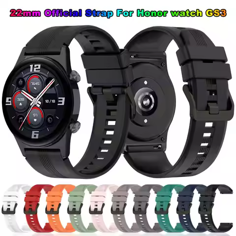 22mm Official Silicone Watchband For Honor Watch GS3 Smart Watch Accessories For Honor Watch GS 3 St