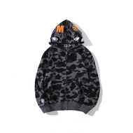 Bape x pubg Áo nỉ ngụy trang Cá Mập Áo Hoodie đầu vượn in chữ cái áo khoác cho nam nữ áo hoodie ngụy