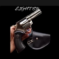 KOREK API GAS PISTOL PHYTON REVOLVER BESAR FREE SARUNG KOREK PISTOL FUUL BESI