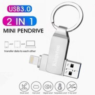 Kingston 2-in-1 USB 3.0 Lightning OTG Flash Drive for iPhone/iPad, 64GB/128GB/256GB/512GB/1TB