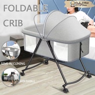 Folding Crib for Baby Foldable crib removable cradle bed baby bed anti-rollover stitching large bed