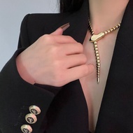 Women's Metal Snake Necklace/Niche Senior Event Snake Bones Chain/Clavicle Chain
