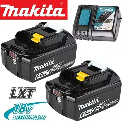 100% Origina New 18V Makita 5Ah 6Ah 9Ah Powerful Tool Battery+Charger for DDF487 Lithium Rechargeabl