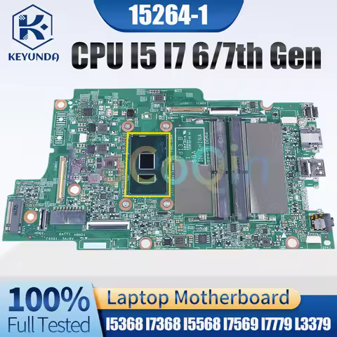 15264-1 For Dell Inspiron 5368 7368 5568 7569 7779 3379 Notebook Mainboard I5 I7 6/7th 0X6C95 08DX5J