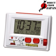 【Special Limited Sale】Alarm Clock JAPAN RHYTHM  Clock SNOOPY Radio Wave Alarm Clock Character Clock R126 White 8RZ126RH03 8RZ126RH03 4.6 x 10.8 x 8.1 cm