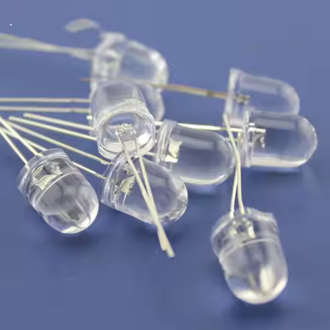 250PCS LED 10mm White Transparent Round White/Yellow/Red/Green/Blue LED Light Emitting Diode Lamp Wa