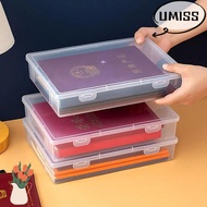UMISTYDREAM9IQ0 1Pcs Document Storage Container, Multifunctional Plastic A4 A5 File Organizer, Trans