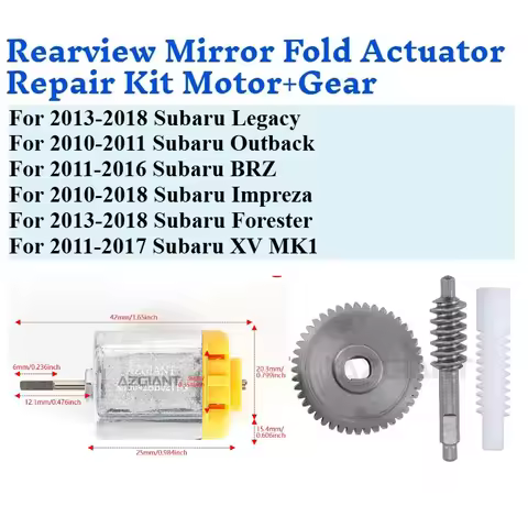 Car Parts For Subaru Legacy Outback BRZ Impreza Forester XV MK1 Side Raerview Mirror Fold DC Motor P