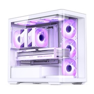 Jonsbo D300 PC ITX / MATX Gaming Chassis Desktop Casing ( Black / White )