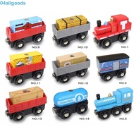 ALLGOODS Magnetic Train Toys, Wooden Locomotive Railway Tracks Train, Train Accessories Railway Vehi