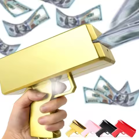 1 Set Spray Money Gun Handheld Cash Shooter Party Props Supplies for Wedding Birthday Bachelor Game 