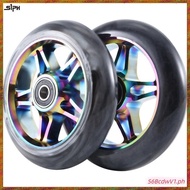 [M G L O] 2Pcs Electric Scooter Wheel Scooter Replacement Wheels With Bearing Stunt Scooter Pu Wheel