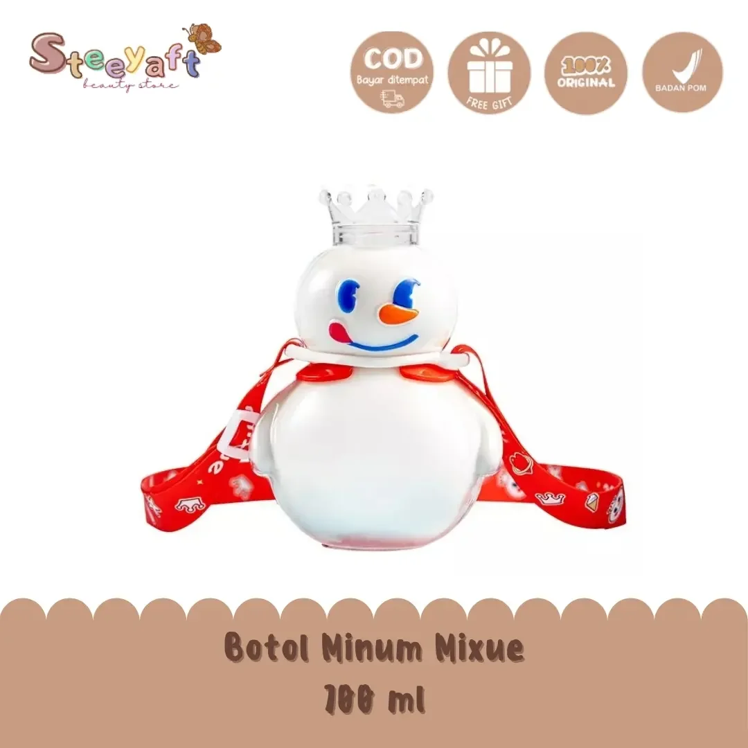 Botol Mixue Snow King - Botol Minum Mixue 700ml dengan Tali + Tumblr Mixue Snow King - Tumblr Viral - Botol Mixue Viral