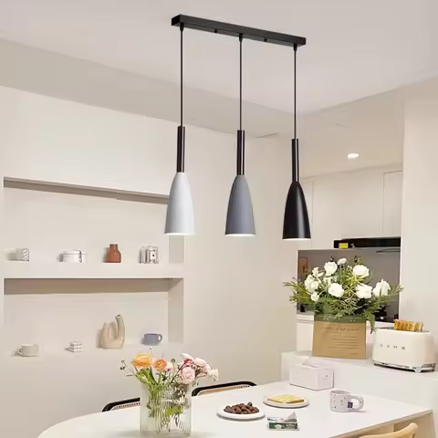 Nordic minimalist modern E27 pendant light restaurant bar counter kitchen bedroom corridor shop wind