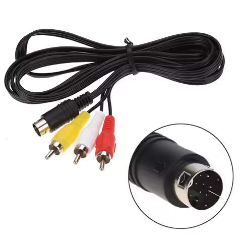 Audio Video AV Wire Cable 3RCA Cord AV Cable RCA Connection Cord AV Connection Adapter Wire for Sega
