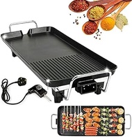 Fashionable Simplicity Electric Smokeless Table Top Grill， Bbq Griddle Non-Stick Barbecue Hot Plate For Kitchen Dinner Party Camping Festival Cooking， Large Size - 48 X 27 X 8 Cm Useful (Size : Teppa