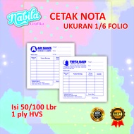 (PROMO MURAH) NOTA CUSTOM / NOTA OLSHOP NAMA SENDIRI 3 PLY U. 1/6 FOLIO / NOTA LAUNDRY / NOTA BON K