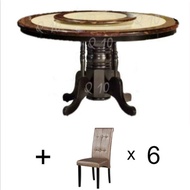 Q 10  - 8 Seater Marble Dining Table Set / 6 Seater Marble Dining Table Set / 8 Seater Marble Dining