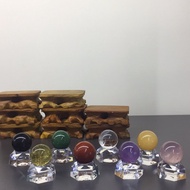{Five Elements Warehouse} 2.5cm Crystal Ball White Crystal, Pink Crystal, Amethyst, Aventurine, Citr