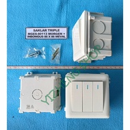 TRIPLE SWITCH MGES-80113 MORGEN+INBOW WHITE BOX WUI-B26 Meval