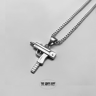 RJ Store The Goats Dept - Sier Black Gold Uzi Necklace Original / Kalung Najel esport warna Sier Bla