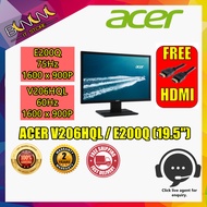 ACER V206HQL A | E200Q LED 19.5" MONITOR - Similar to K202HQL