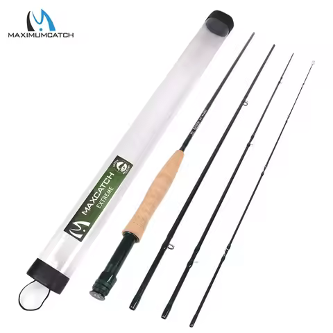 Maximumcatch Extreme 8.4ft/8.6ft/9ft/9.6ft/10ft Fly Rod 3-10wt Carbon Fiber Medium Fast Fly Fishing 