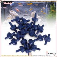 ALMA 20Pcs Set Check Valve, 4mm Barb Unidirectional Aquarium Check Valve, Durable Blue Plastic One W