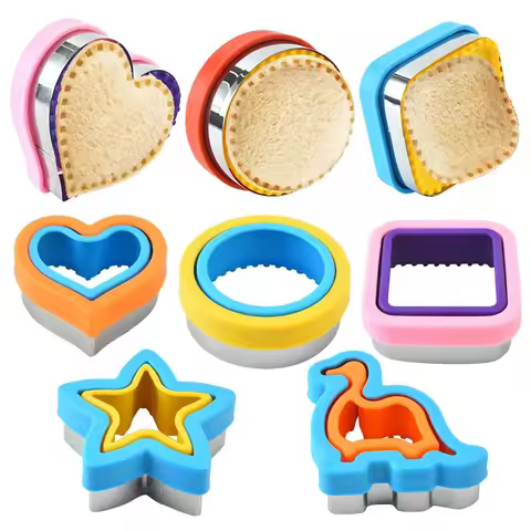 Sandwich Cutter and Sealer Sandwich Maker for Kids Lunch Box & Bento Box DIY Sandwich Pancake Cookie