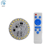 Round 3.2V 3.7V Two-color LED Solar Light Source Panel 12W Solar Ceiling Lamp Panel Remote Control Lamp Panel for Solar Yard Lights
