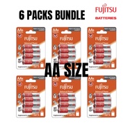 (SG STOCKS) FUJITSU Universal Power Alkaline batteries AA size 6pcs pack BUNDLE