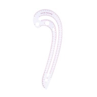Curve ruler with slot in the middle