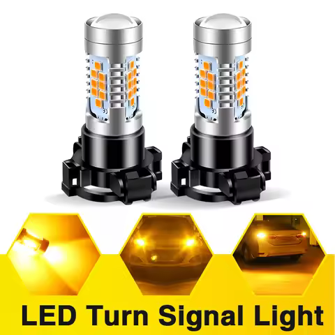 2PC PY24W 5200s LED Turn Signal Lights 12190 PY24WSV 12274/12190SV For Audi A4 Q5 BMW 3-series E90 E