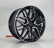 【台灣輪胎王】類VOSSEN HF-7 18吋 8J 旋壓鋁圈樣式 5孔108/112/114.3 黑車面