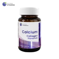 แคลเซียม พลัส คอลลาเจนไดเปปไทด์ x 1 ขวด โกลบอลวิตามิน Calcium Collagen Dipeptide Global Vitamins แคล