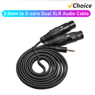 3.5mm to Dual XLR Cable Male/Female 1/8 Inch to 3-Core Double XLR Audio Cable 4.9Ft TRS Audio Adapter Stereo Microphone Cable