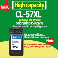 ▪PG 47XL CL 57XL ink PG47XL CL57XL ink Cartridge refillable compatible For Canon Pixma E480 E477 E47