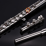 16 C Key Concert Flute Cupronickel Woodwind With Cloth Stick Flute Nickel Stick Screwdriver Padded F