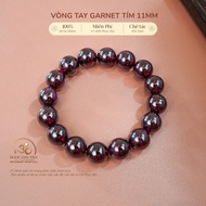 Jade Dan Tam - Purple Garnet Bracelet 11mm 5A - Earth Element & Fire Element