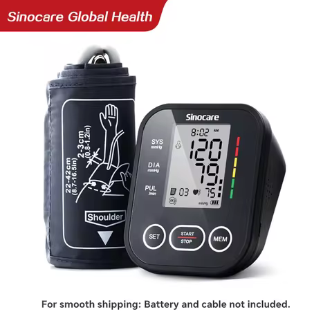 Sinocare Blood Pressure Monitor Digital Sphygmomanometer Automatic Tensiometer Tonometer Home Medica