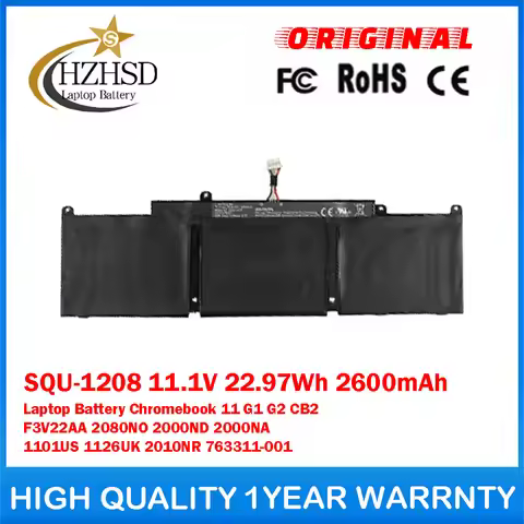 SQU-1208 11.1V 22.97Wh 2600mAh Genuine Original Laptop Battery For HP Chromebook 11 G1G2 CB2 F3V22AA